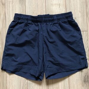 Women’s Columbia PFG Performance Fishing Gear Navy Blue Nylon Shorts size XS
